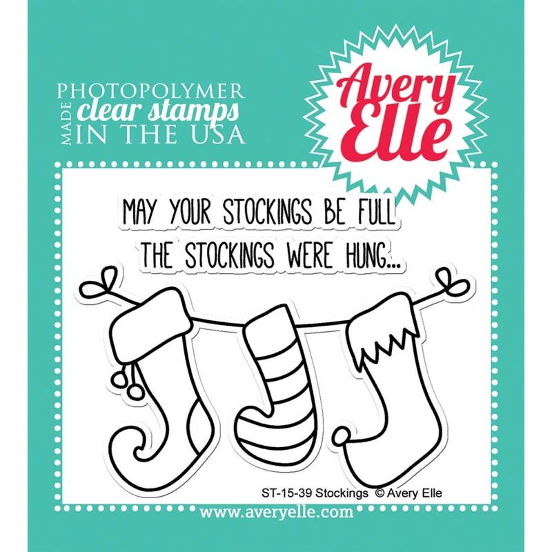 Avery Elle Stockings Clear Stamp Set 4"X3"