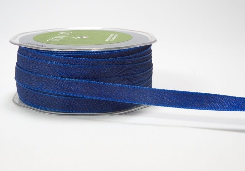 3/8 Inch Solid Two Tone Ribbon Navy / Royal Blue