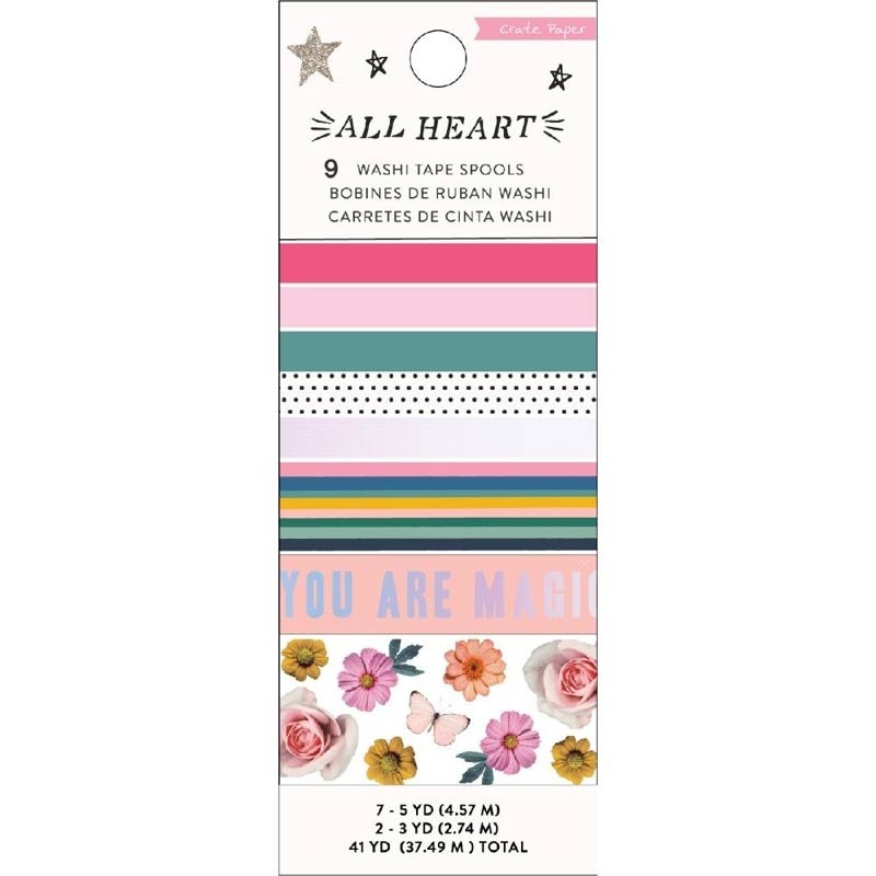 Crate Paper All  Heart Washi Tapes
