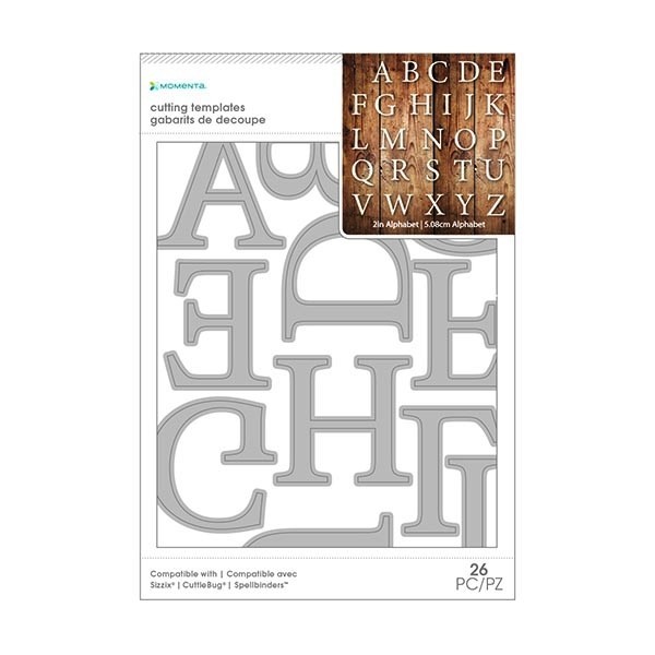 2 inch Alphabet Serif Cutting Template – 26 PC