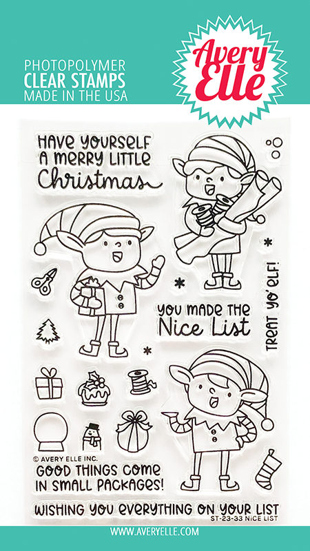 Avery Elle Nice List Clear Stamps ST-23-33