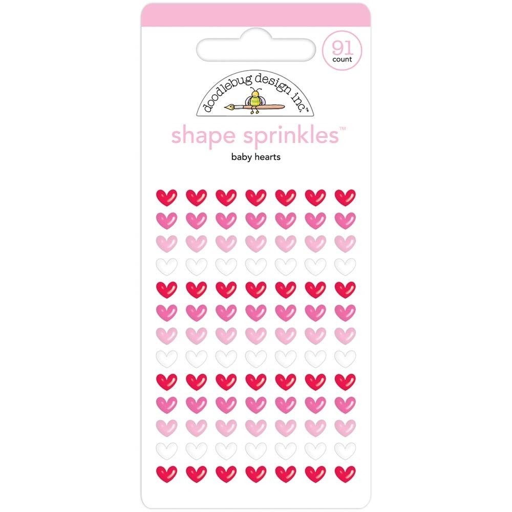 Doodlebug Baby Heart Enamel Stickers
