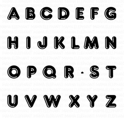 Balloon Letters Stamp Set