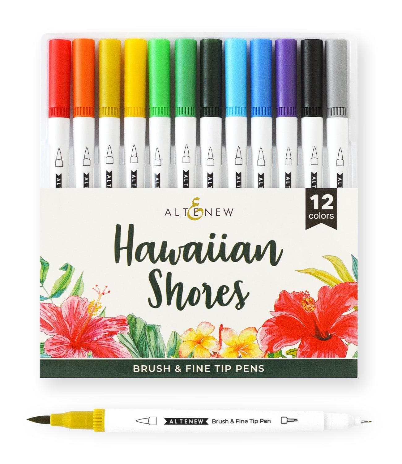 Altenew Hawaiian Shores Brush & Fine Tip Pens (Water-Based)