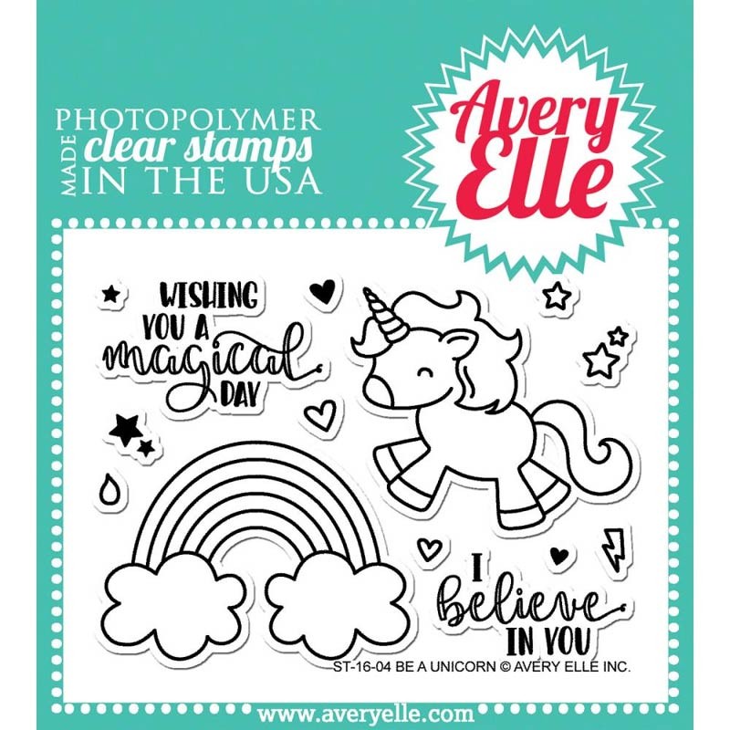Avery Elle Be a Unicorn Clear Stamp Set