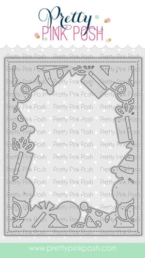 sale - Pretty Pink Posh Birthday Frame Die