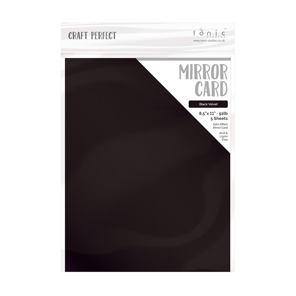 Black Velvet Satin Craft Perfect Mirror Cardstock 8.5X11