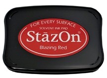 Blazing Red StazOn Solvent Ink Pad
