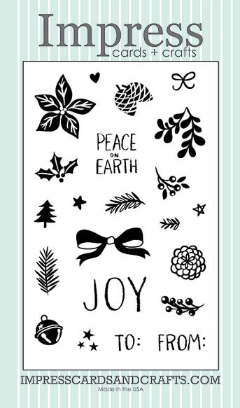 Impress Botanical Wreath Clear Set