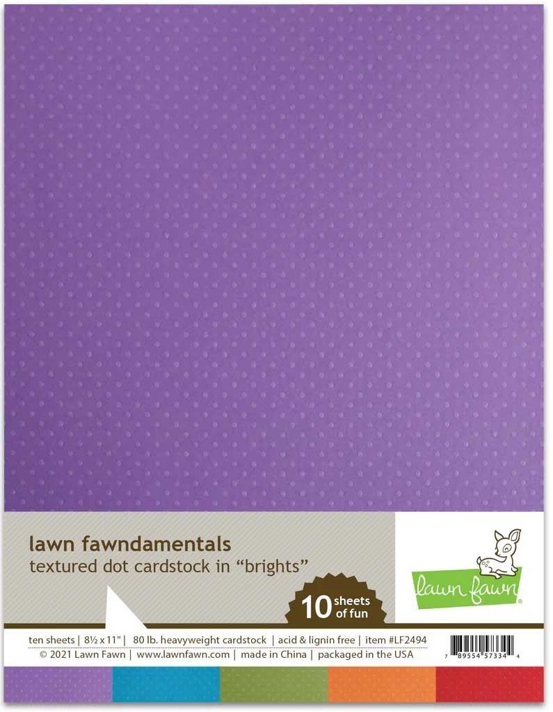 Lawn Fawn Textured Dot Cardstock - brights