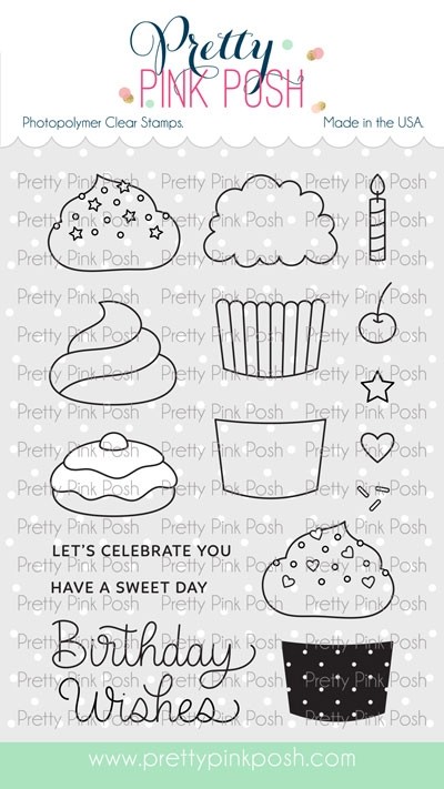 Pretty Pink Posh Build A Cupcake stamp set