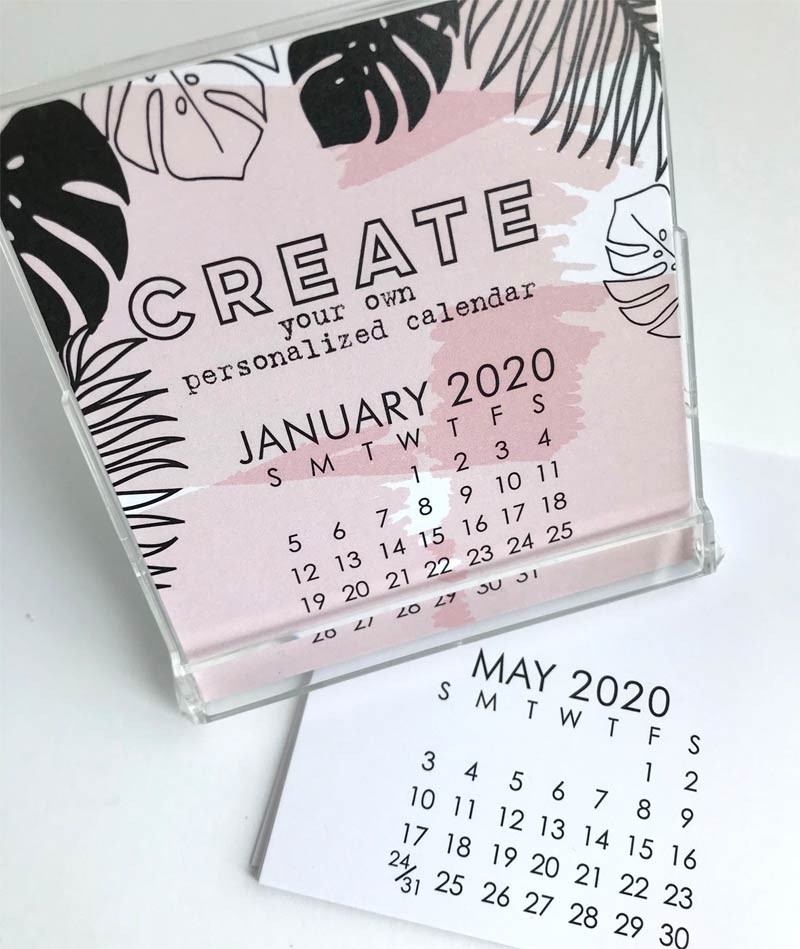 Small Impress 2020 DIY calendar