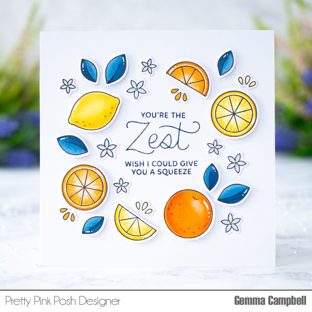 Pretty Pink Posh Citrus stamp set