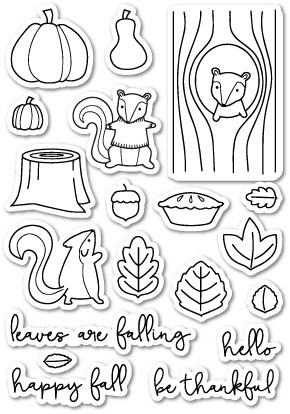Falling For You Clear Stamp Set