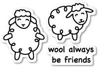 Wool Be Friends clear stamp set CL423