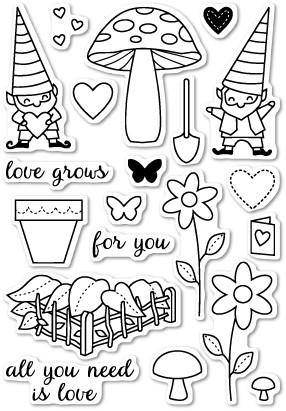 Love Grows clear stamp set CL5167