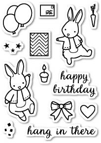 Birthday Bunnies clear stamp set CL5170