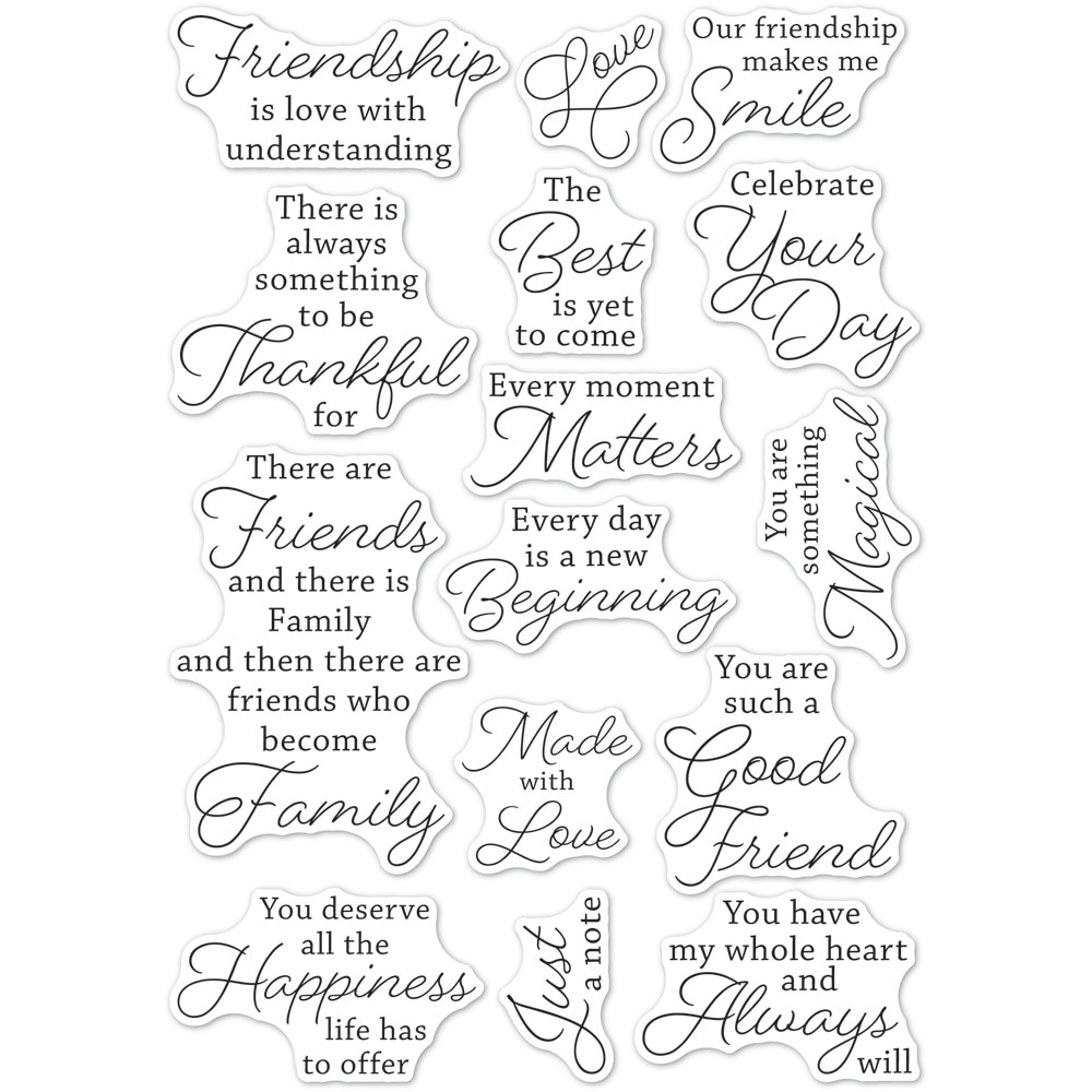 Memory Box Friends and Family clear stamp set CL5276