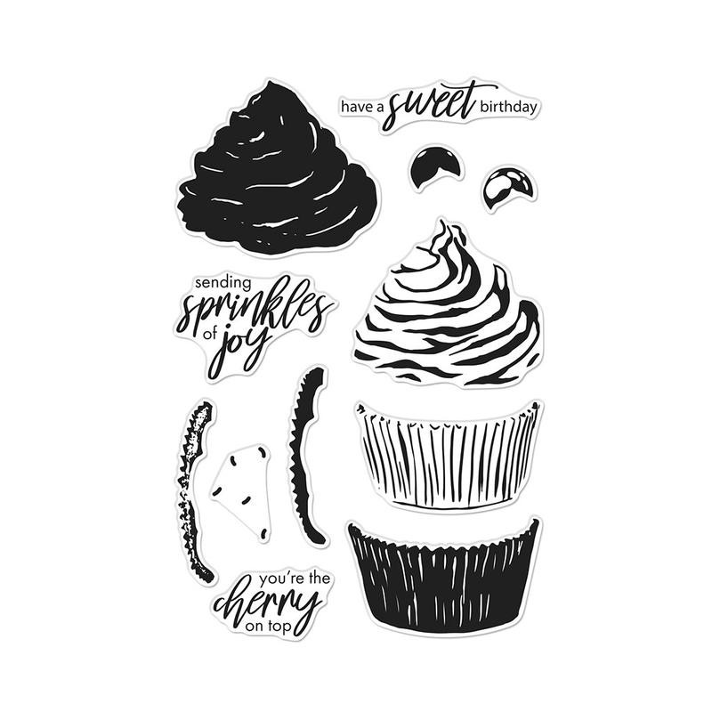 Hero Arts COLOR LAYERING CUPCAKE Stamp CM546 + Die