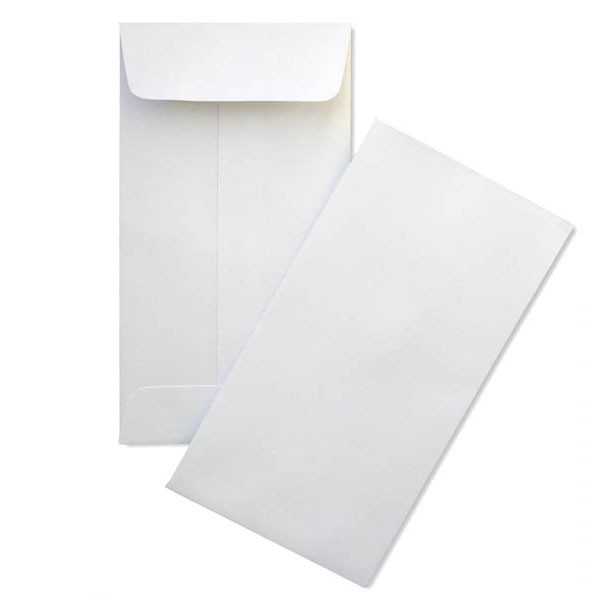White Slim Envelopes