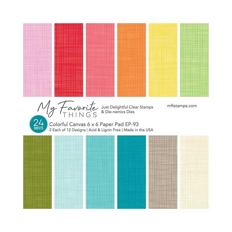 My Favorite Things Colorful Canvas 6x6 Pad