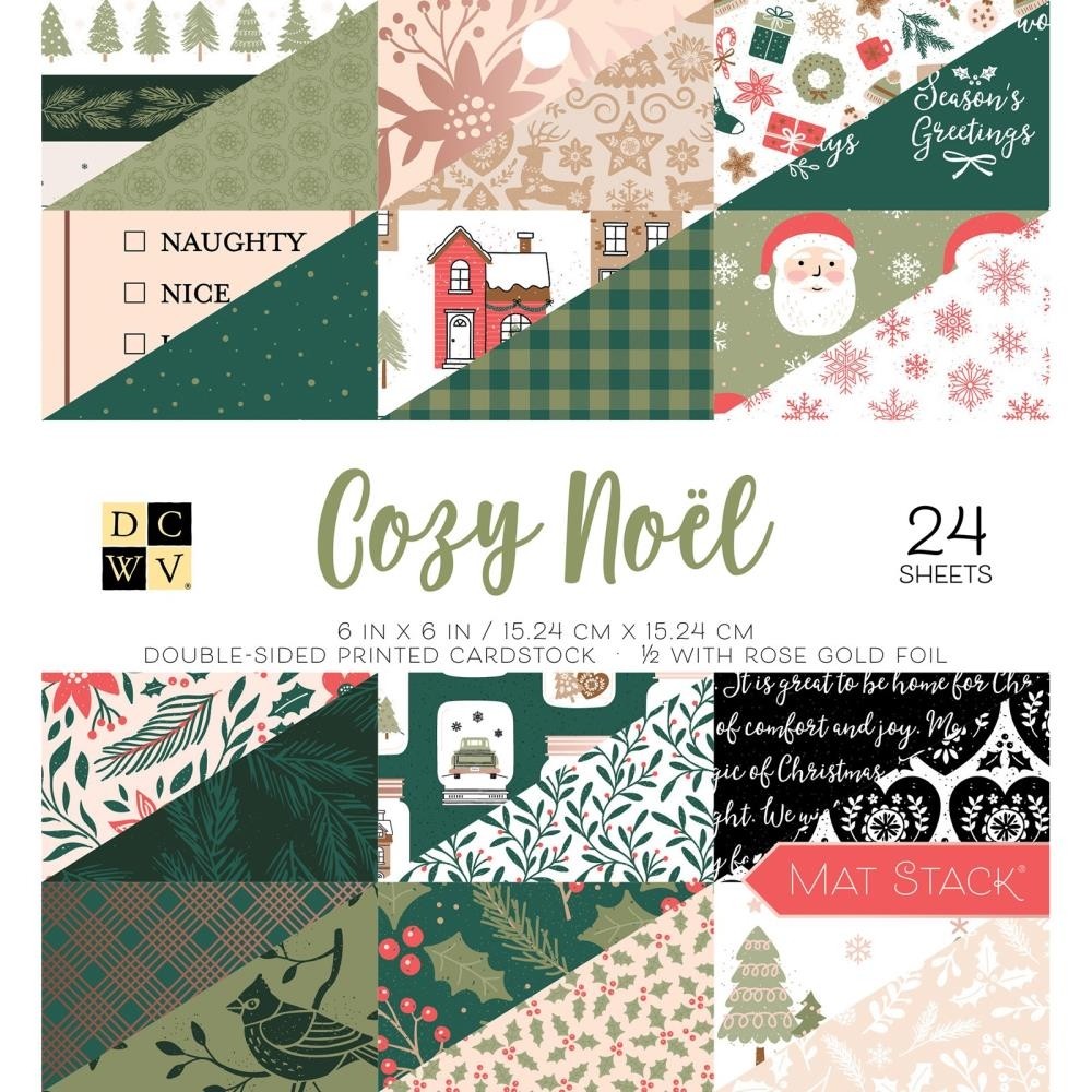 sale - DCWV Cozy Noel Mat Stack 6x6