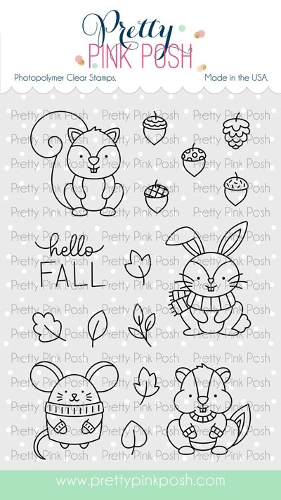 Pretty Pink Posh Cozy Fall Critters Stamp Set
