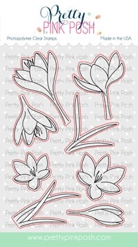 Pretty Pink Posh Crocus Flowers  die set