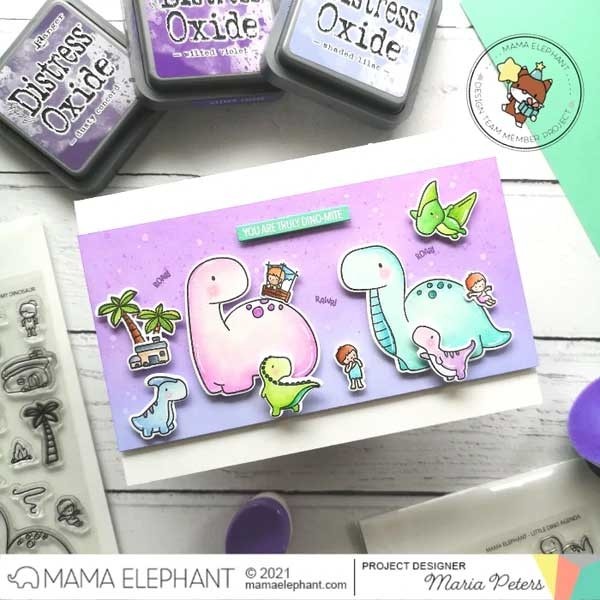 SALE - Mama Elephant Me and My Dinosaur Stamps