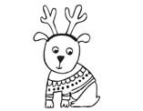 Savvy Stamps reindeer dog rubber stamp 1631d