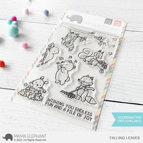 Mama Elephant Falling Leaves stamp set