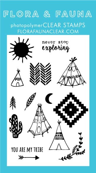 Flora & Fauna Never Stop Exploring Clear Stamp Set
