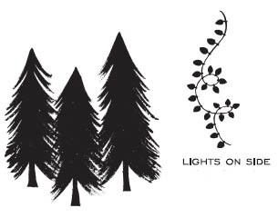 Forest Rubber Stamp 1601g