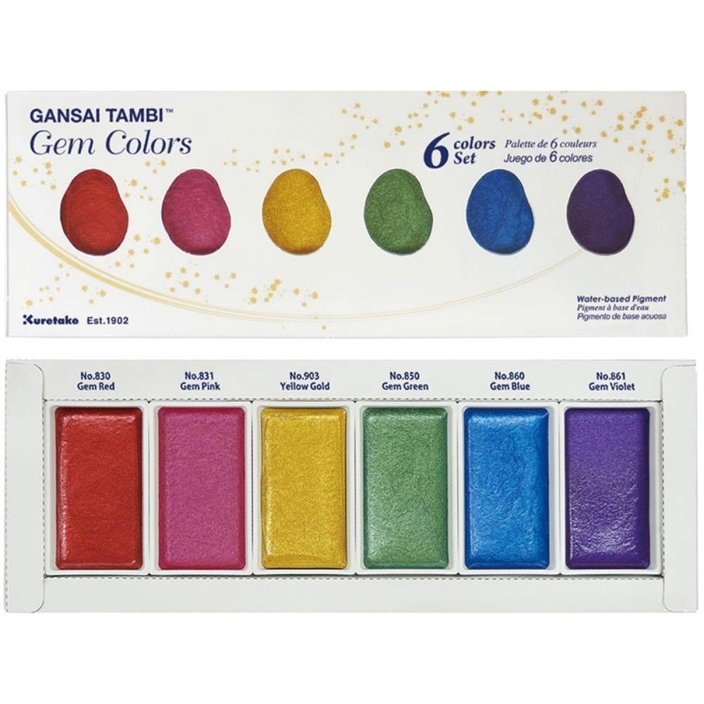 Kuretake Gansai Tambi Watercolors Gem colors