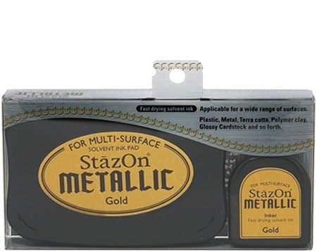 Gold StazOn Metallic Solvent Ink Kit 