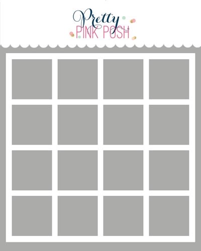 Pretty Pink Posh Grid Stencil