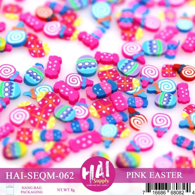 Hai Clay Pink Easter embellishments