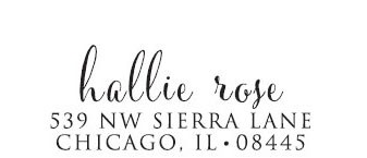 Hallie Rose Custom Stamp