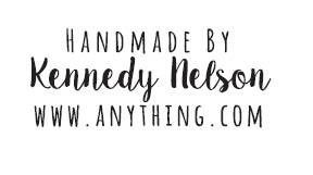 handmade by custom stamp