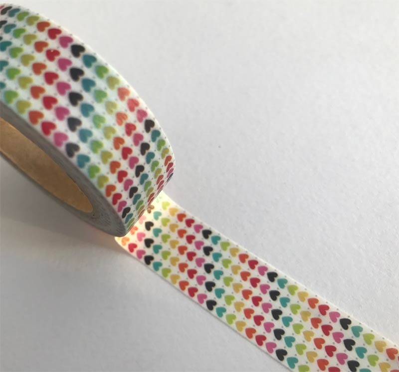 Rainbow of Hearts Washi Tape