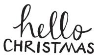 Hello Christmas Rubber Stamp  1591d