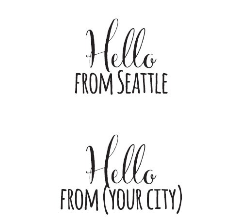 Hello from (your city)