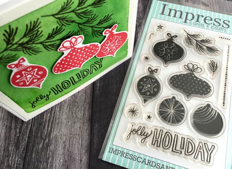 Impress Jolly Holiday Ornament Clear Set
