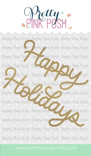 Pretty Pink Posh Hot Foil Happy Holidays plate
