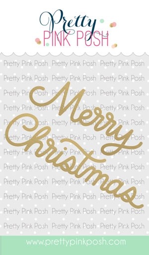 Pretty Pink Posh Hot Foil Merry Christmas plate