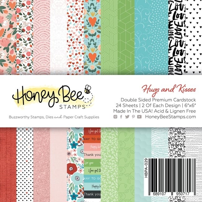 Honey Bee Hugs And Kisses Paper Pad 6x6