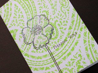 Green Floral Card