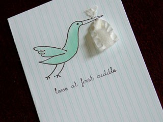 Stork Ribbon Card