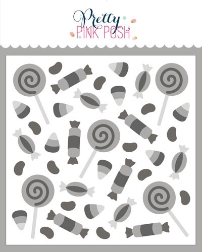 Pretty Pink Posh Layered Candy Treats Stencil (4 layer)