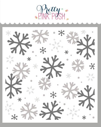 Pretty Pink Posh Layered Snowflakes Stencils (3 layer) 
